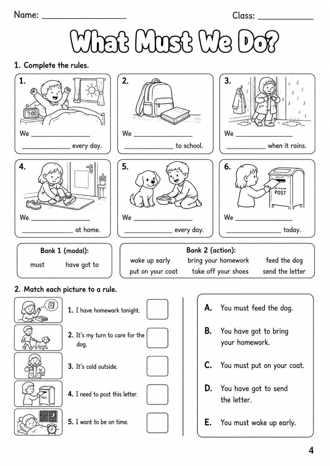 Irregular Verbs Movers Grammar Worksheet Pack page 6 printable worksheet preview