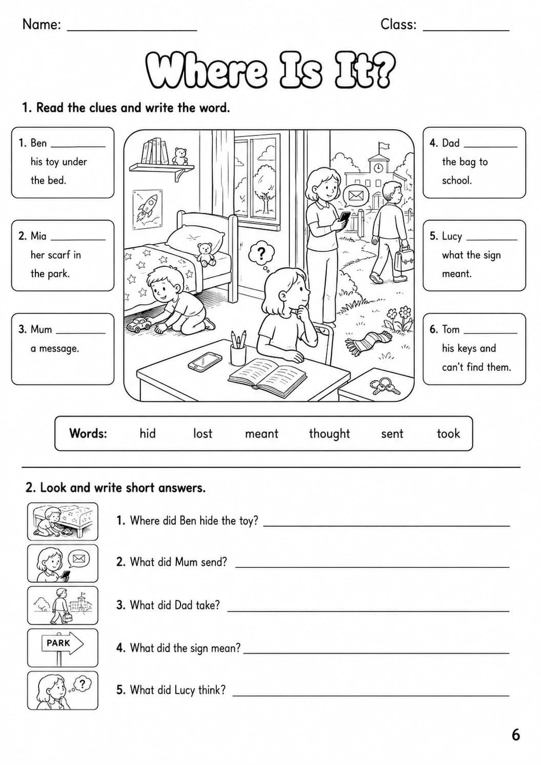 Irregular Verbs Movers Grammar Worksheet Pack page 8 printable worksheet preview