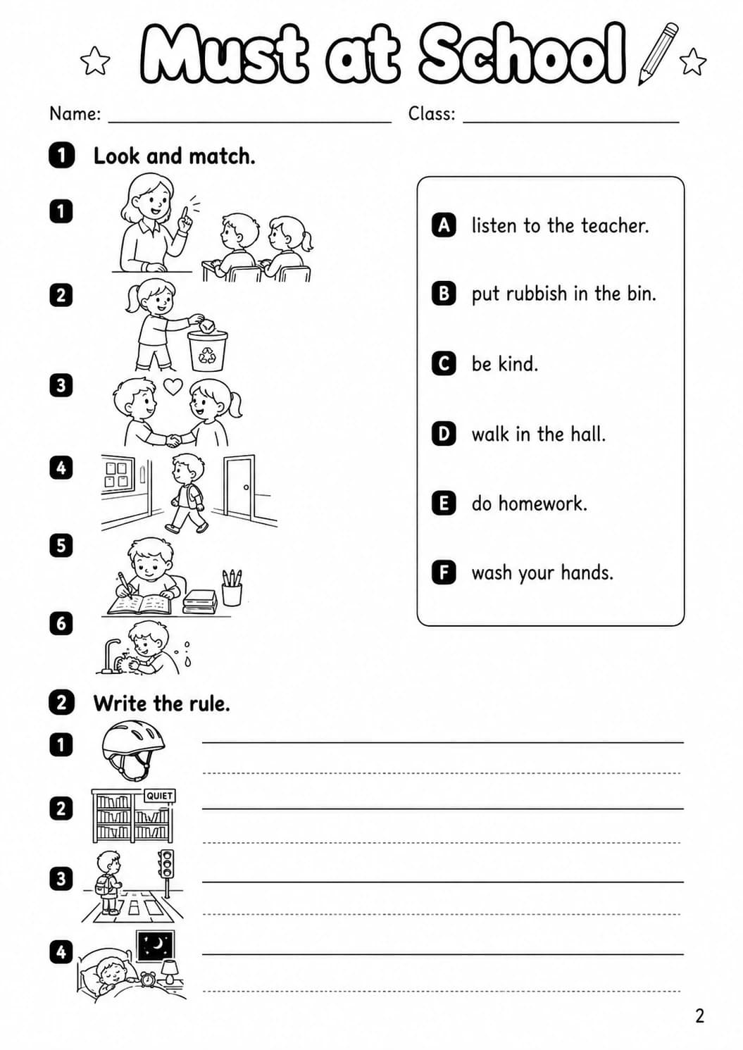 Modals Movers Grammar Worksheet Pack page 4 printable worksheet preview