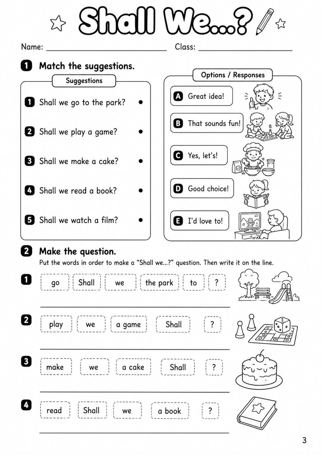 Modals Movers Grammar Worksheet Pack page 5 printable worksheet preview
