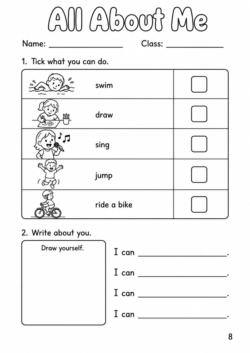 Modals Starters Grammar Worksheet Pack page 2 printable worksheet preview