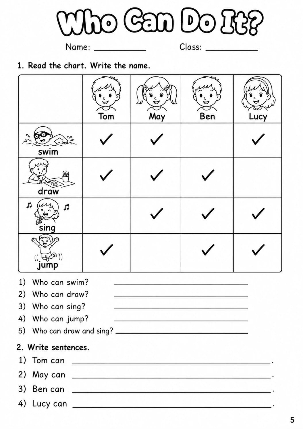 Modals Starters Grammar Worksheet Pack page 8 printable worksheet preview