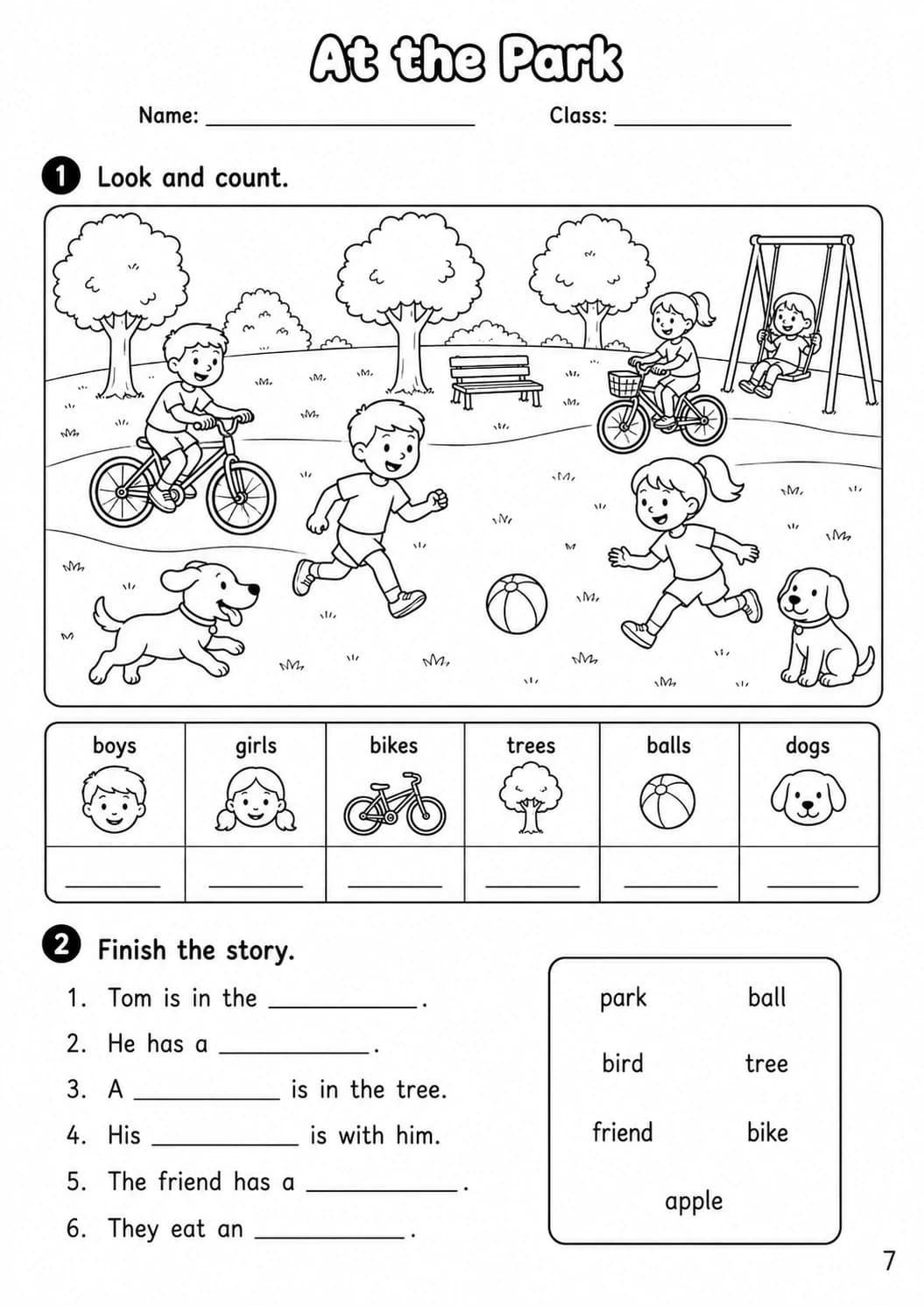 Nouns Starters Grammar Worksheet Pack page 9 printable worksheet preview