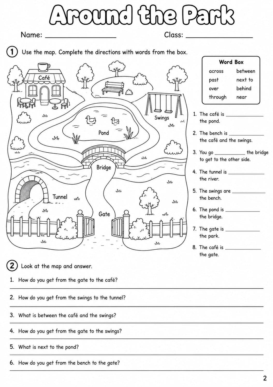 Prepositions Flyers Grammar Worksheet Pack page 4 printable worksheet preview