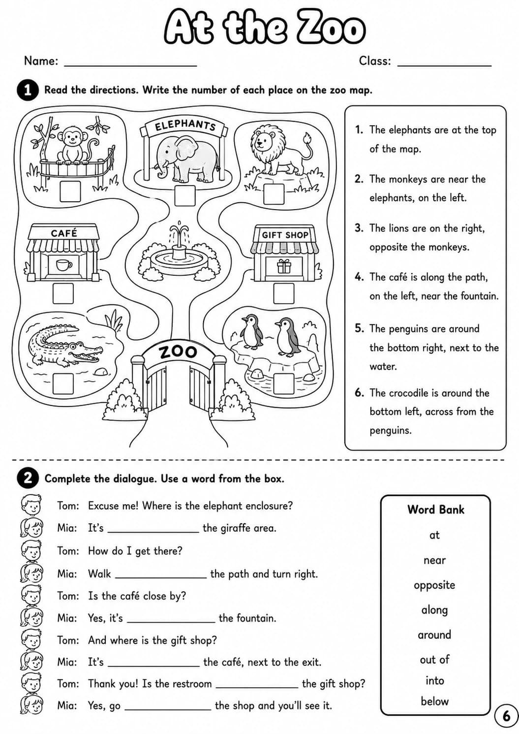 Prepositions Movers Grammar Worksheet Pack page 8 printable worksheet preview