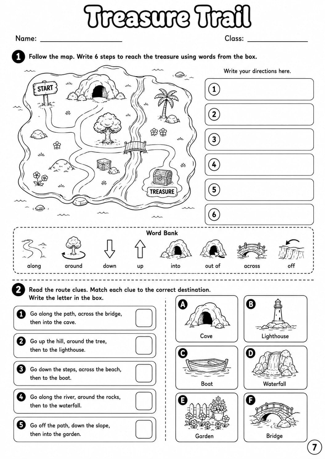 Prepositions Movers Grammar Worksheet Pack page 9 printable worksheet preview