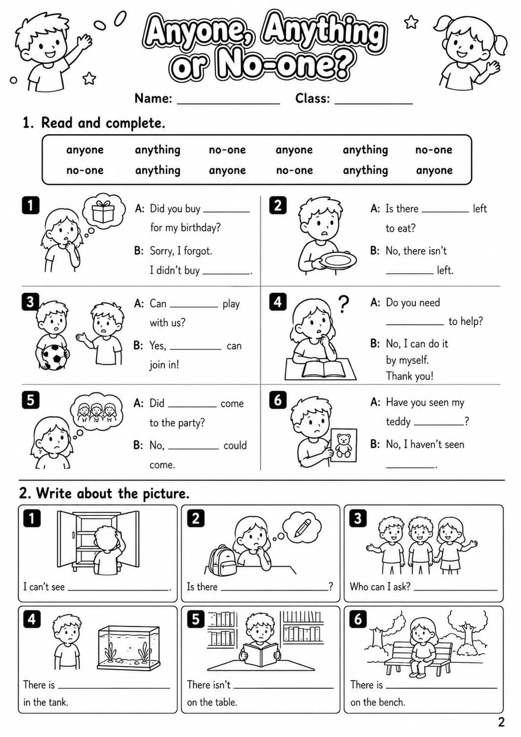 Pronouns Flyers Grammar Worksheet Pack page 4 printable worksheet preview