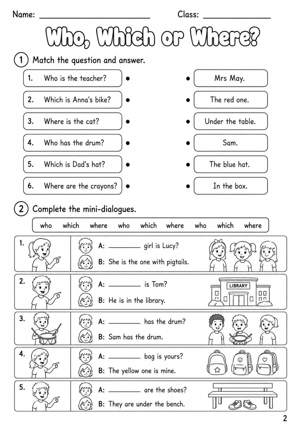 Pronouns Movers Grammar Worksheet Pack page 4 printable worksheet preview