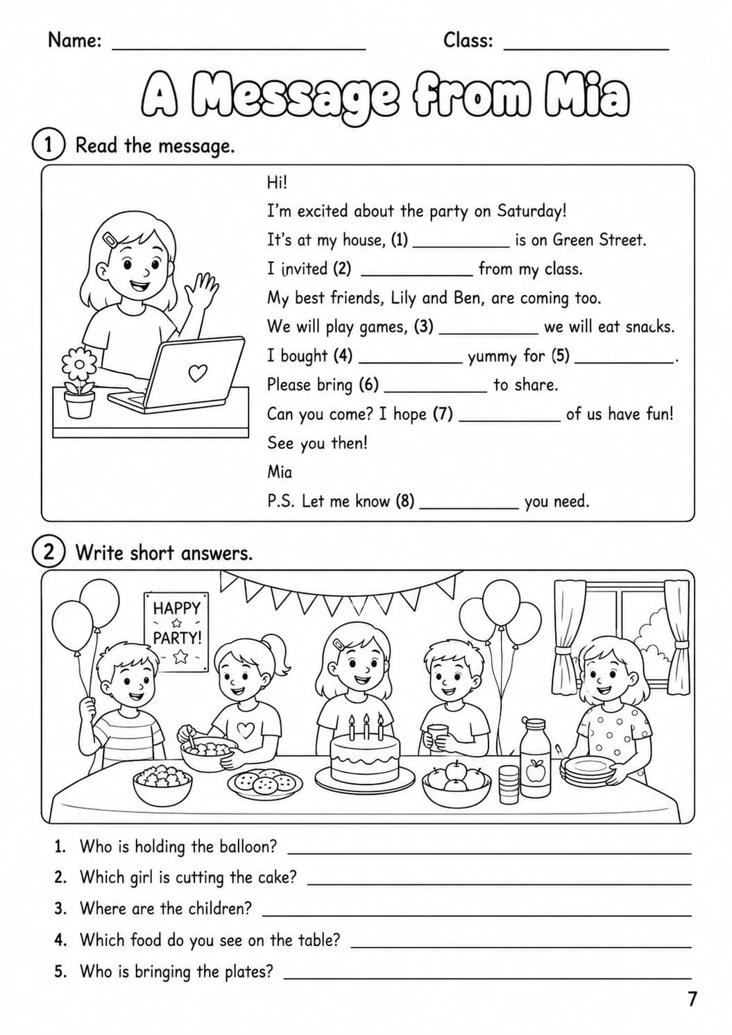 Pronouns Movers Grammar Worksheet Pack page 9 printable worksheet preview