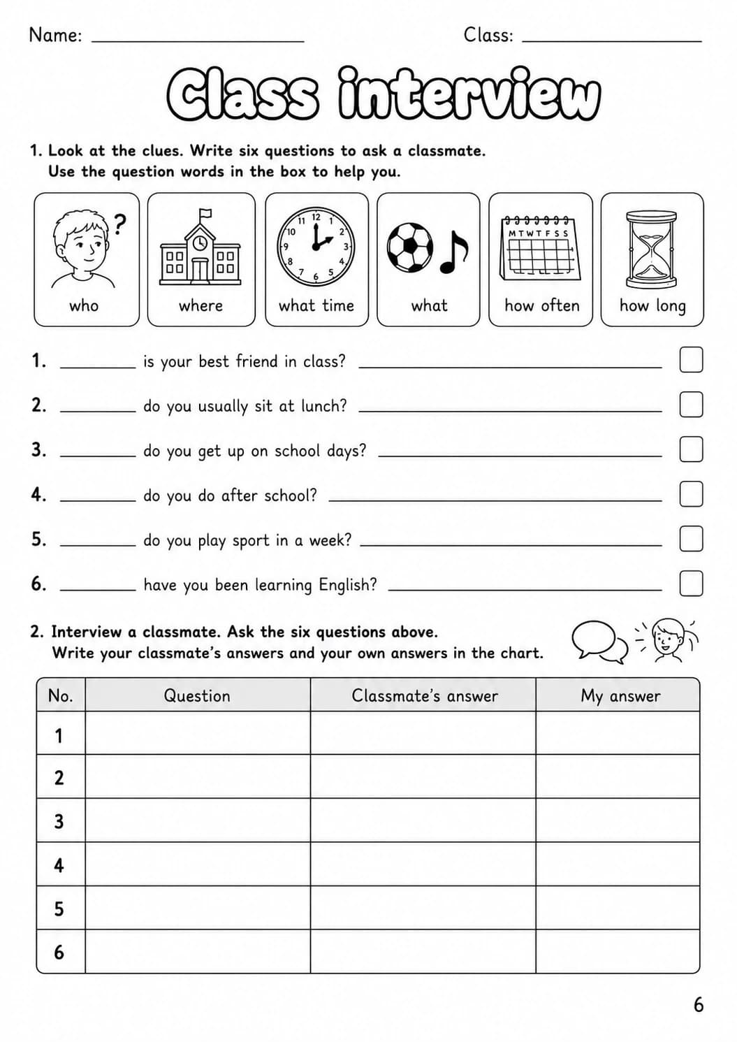 Question words Flyers Grammar Worksheet Pack page 8 printable worksheet preview