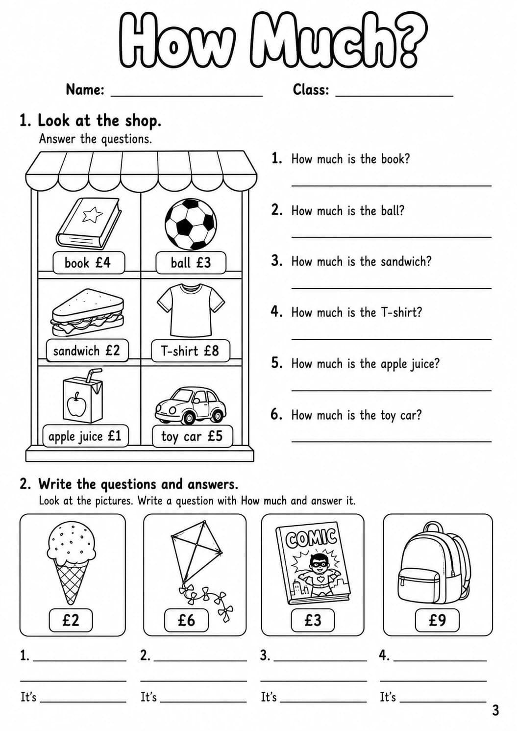Question words Movers Grammar Worksheet Pack page 5 printable worksheet preview
