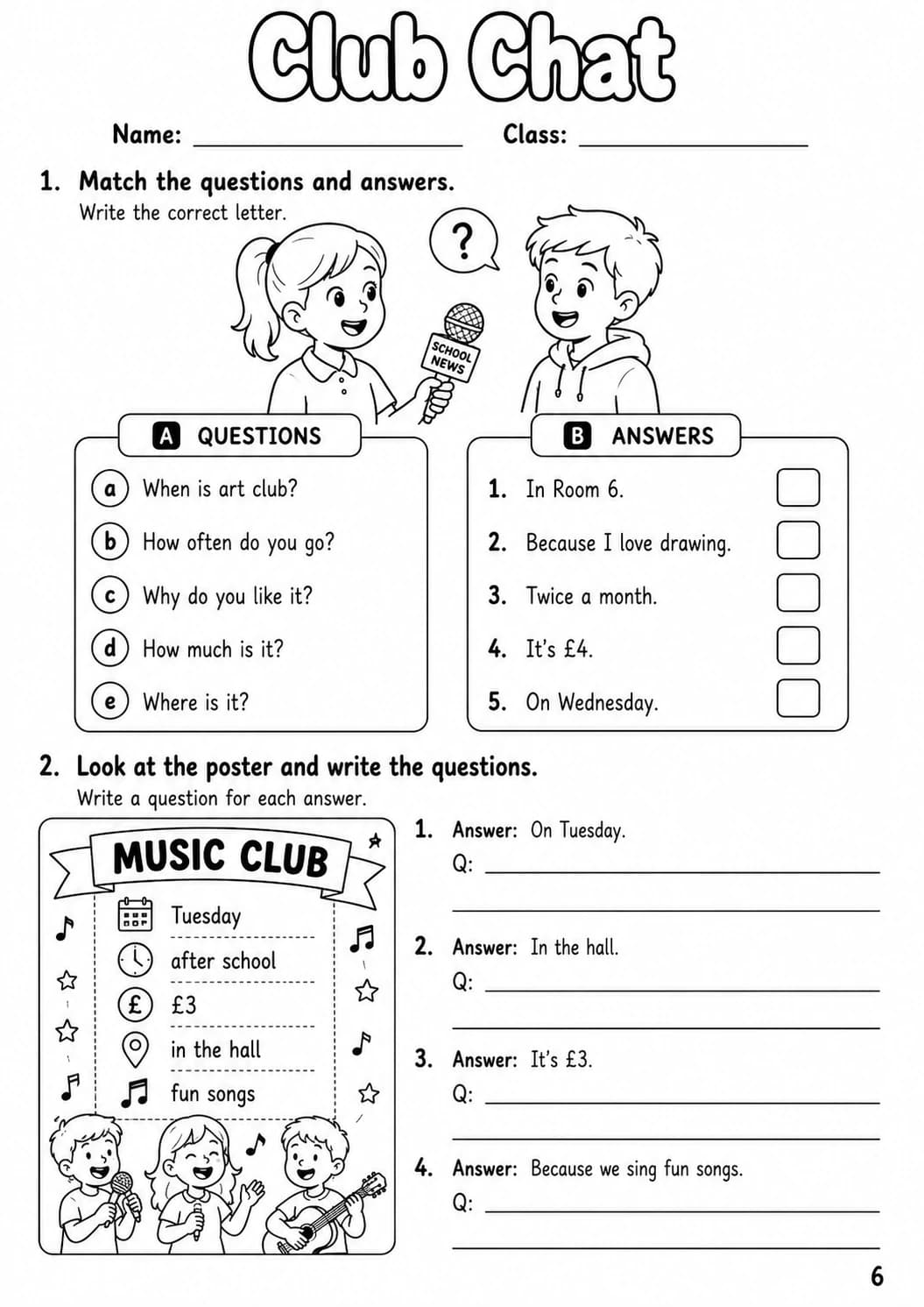 Question words Movers Grammar Worksheet Pack page 8 printable worksheet preview