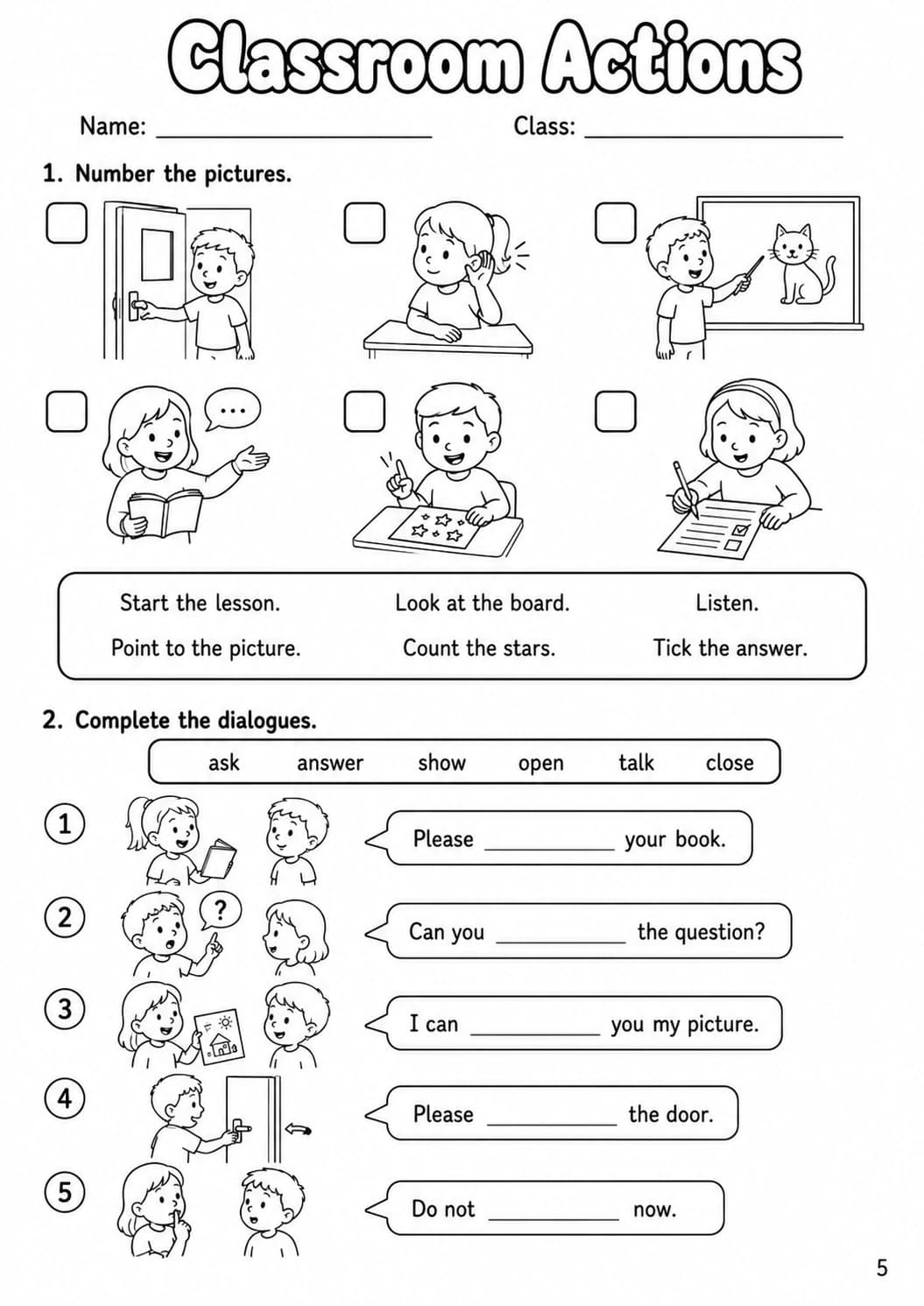 Regular Verbs Starters Grammar Worksheet Pack page 7 printable worksheet preview