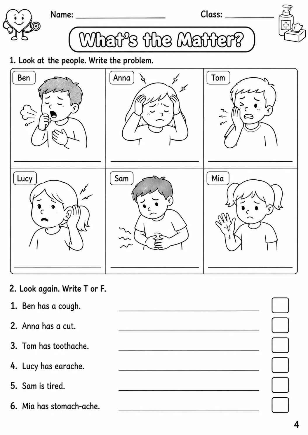 Health Flyers Vocabulary Worksheet Pack page 6 printable worksheet preview