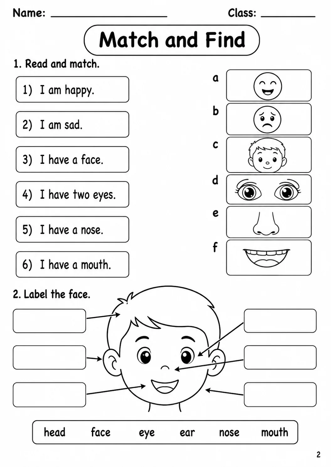 Health Starters Vocabulary Worksheet Pack page 6 printable worksheet preview