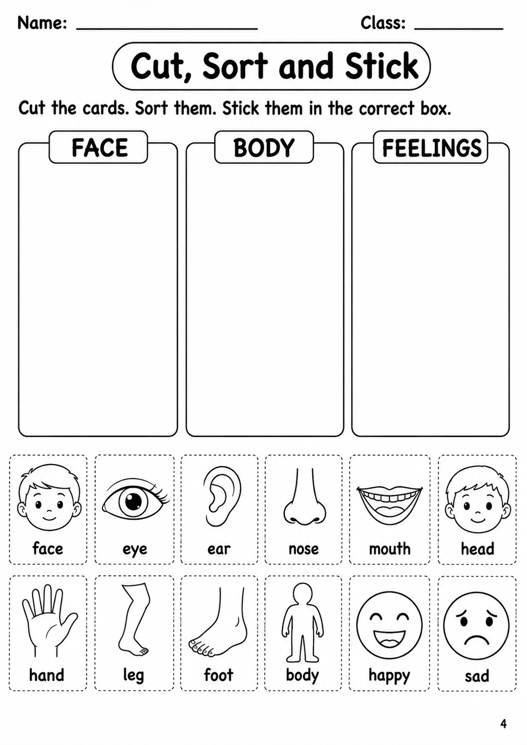 Health Starters Vocabulary Worksheet Pack page 7 printable worksheet preview