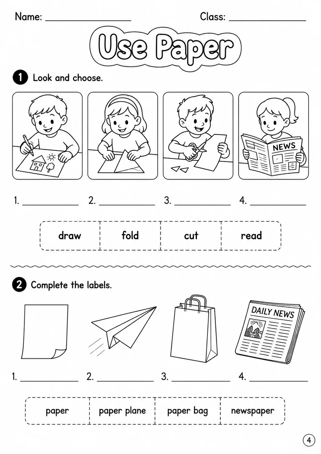 Materials Starters Vocabulary Worksheet Pack page 6 printable worksheet preview