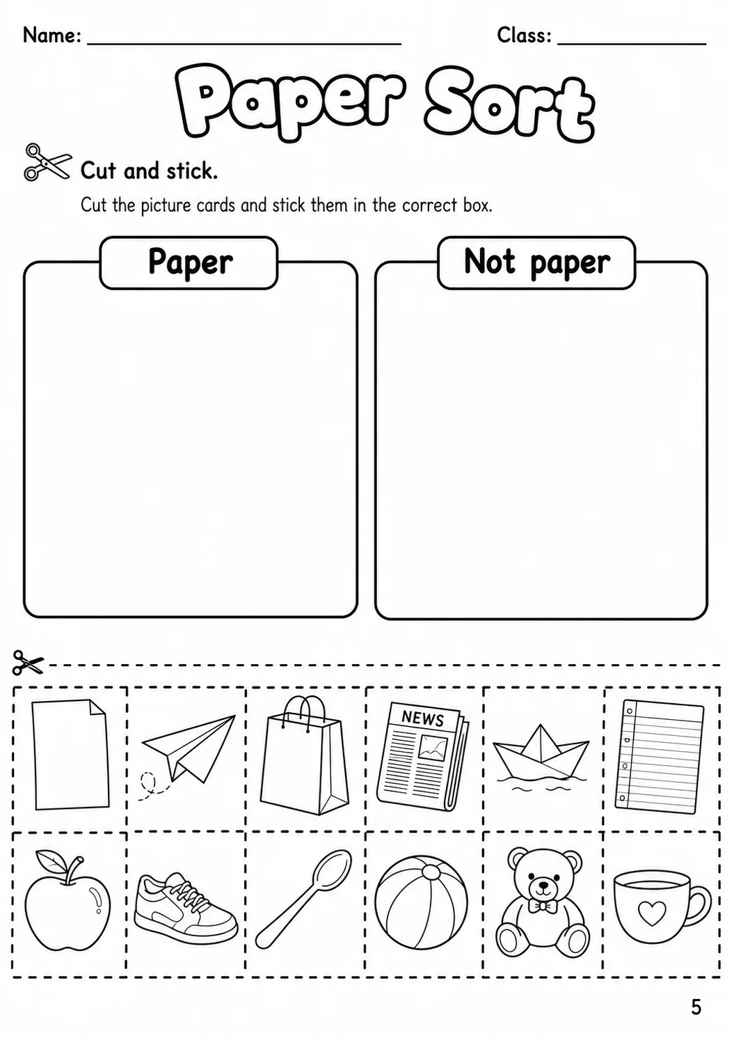 Materials Starters Vocabulary Worksheet Pack page 7 printable worksheet preview