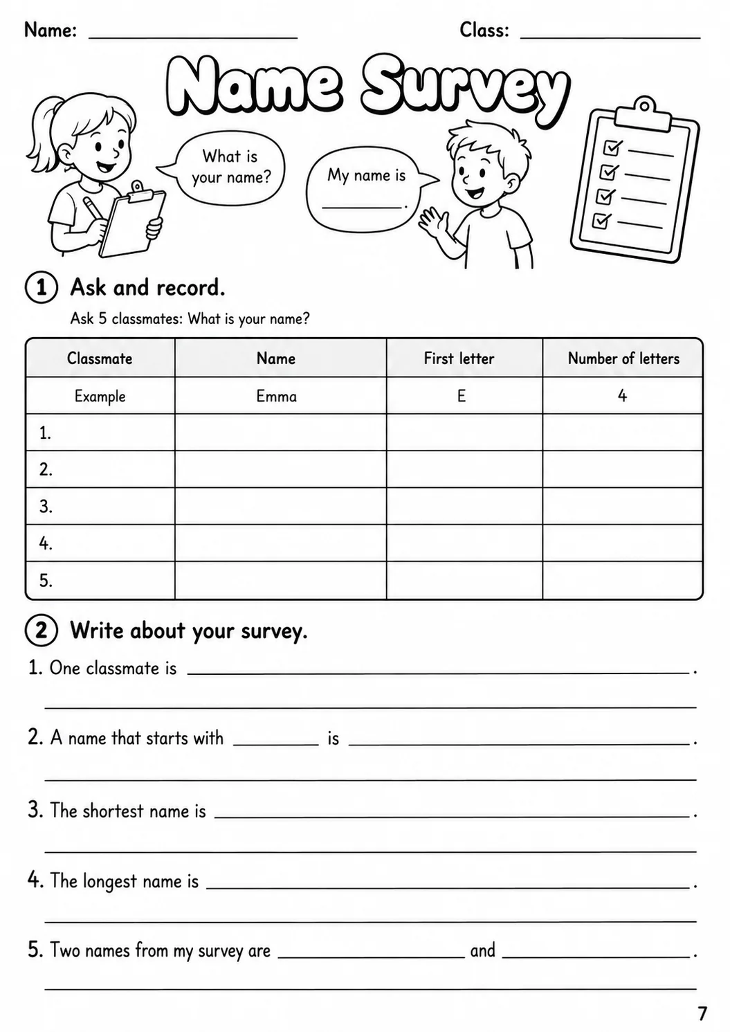 Names Flyers Vocabulary Worksheet Pack page 9 printable worksheet preview