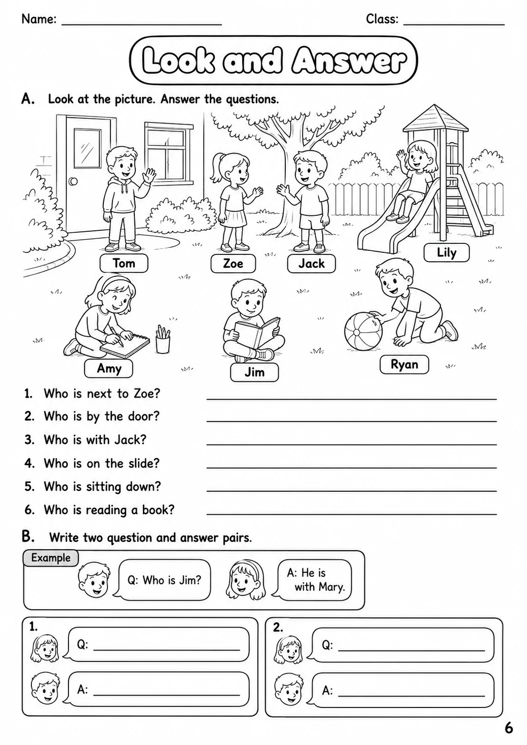 Names Movers Vocabulary Worksheet Pack page 8 printable worksheet preview
