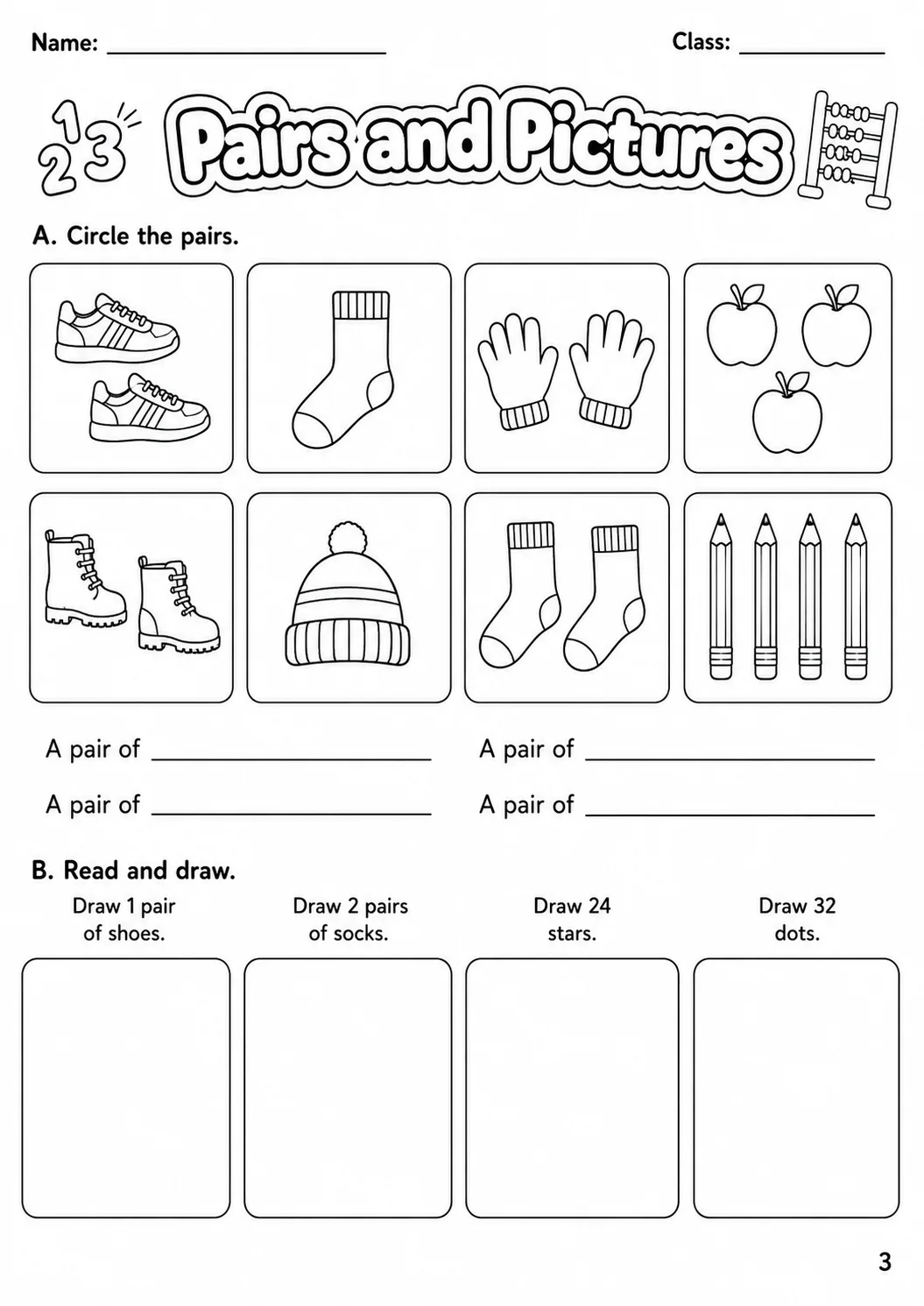 Numbers Movers Vocabulary Worksheet Pack page 10 printable worksheet preview
