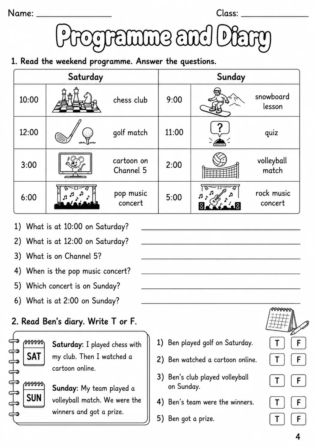 Sports and Leisure Flyers Vocabulary Worksheet Pack page 6 printable worksheet preview
