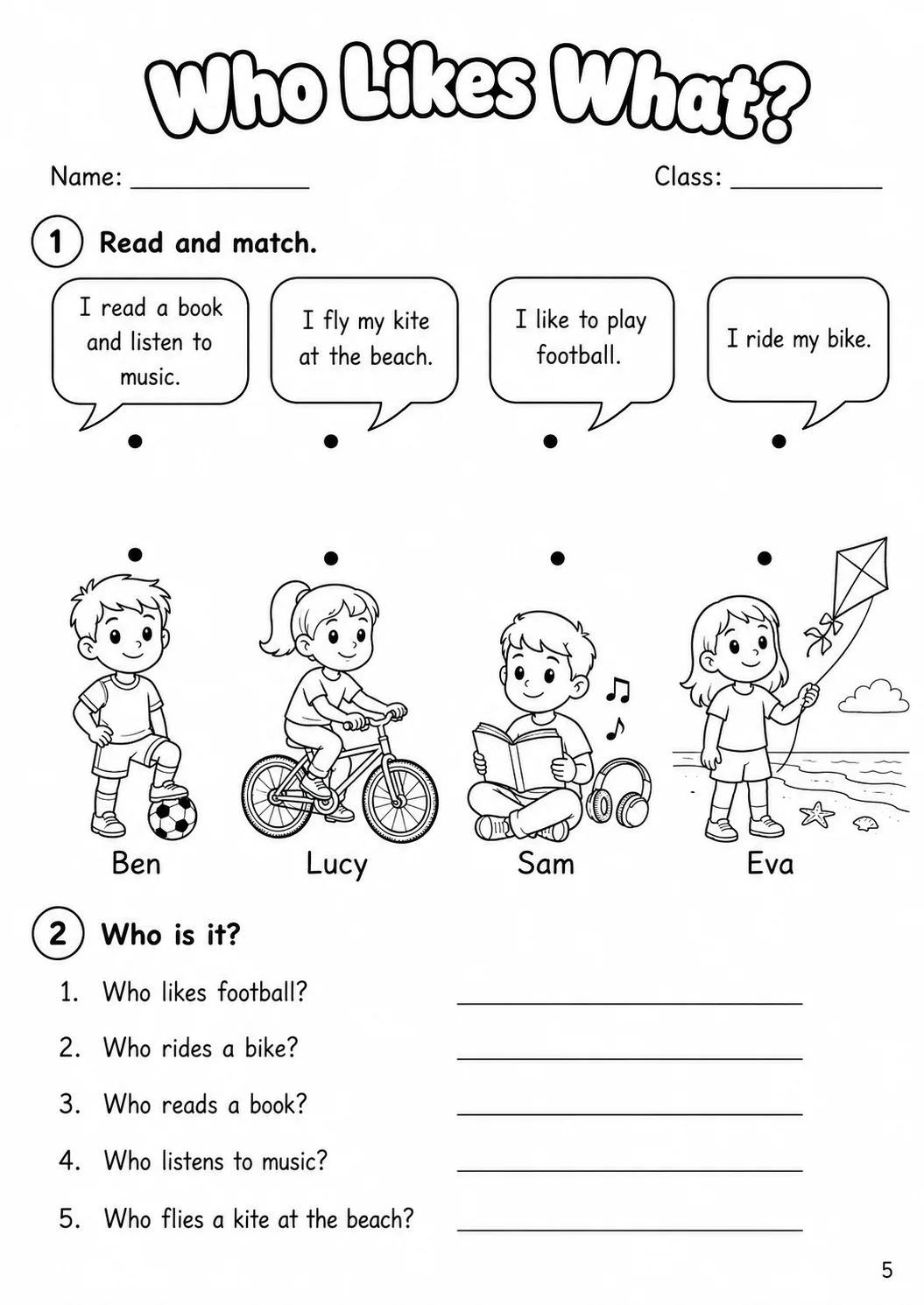 Sports and Leisure Starters Vocabulary Worksheet Pack page 7 printable worksheet preview