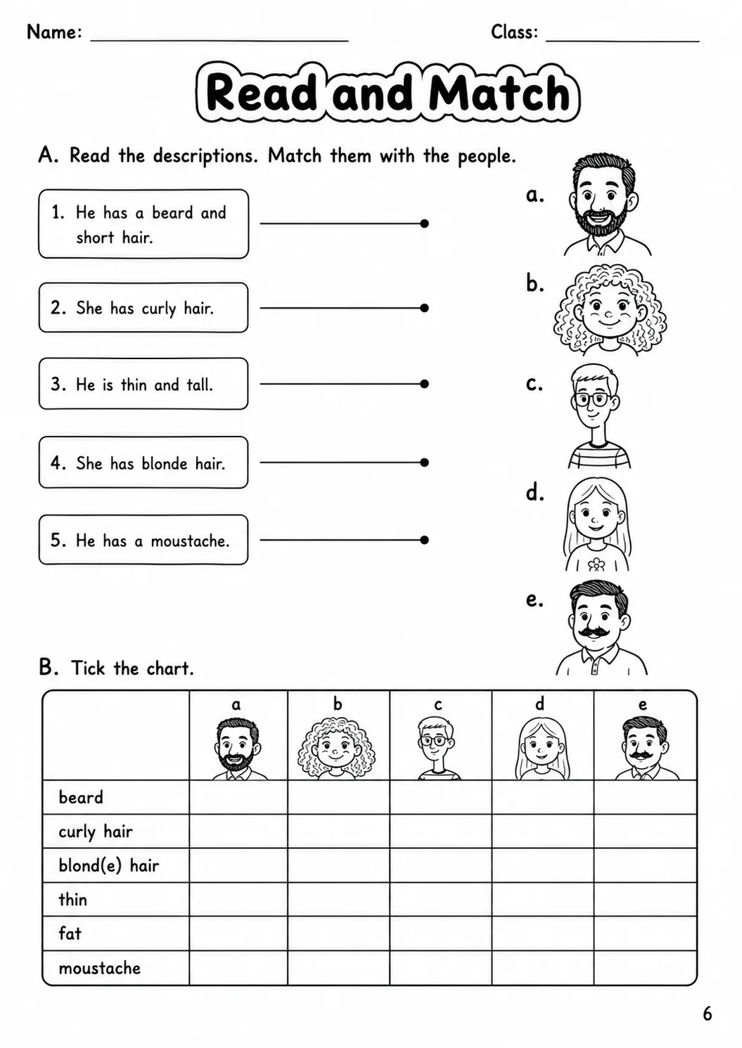 The Body and the Face Movers Vocabulary Worksheet Pack page 8 printable worksheet preview