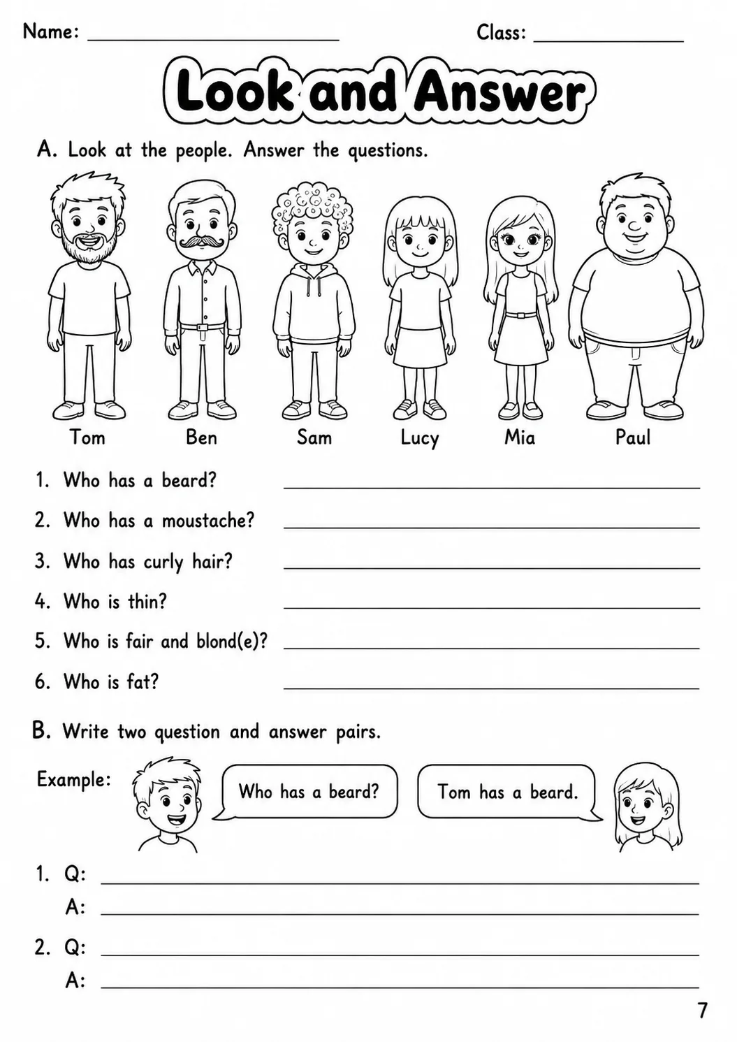 The Body and the Face Movers Vocabulary Worksheet Pack page 9 printable worksheet preview