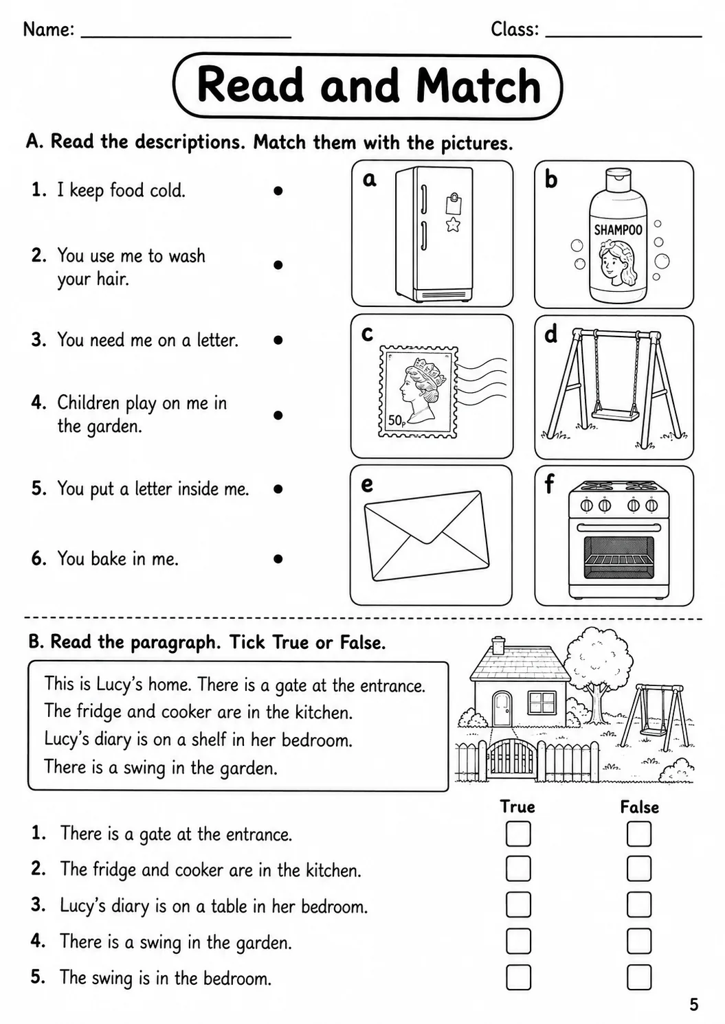 The Home Flyers Vocabulary Worksheet Pack page 7 printable worksheet preview