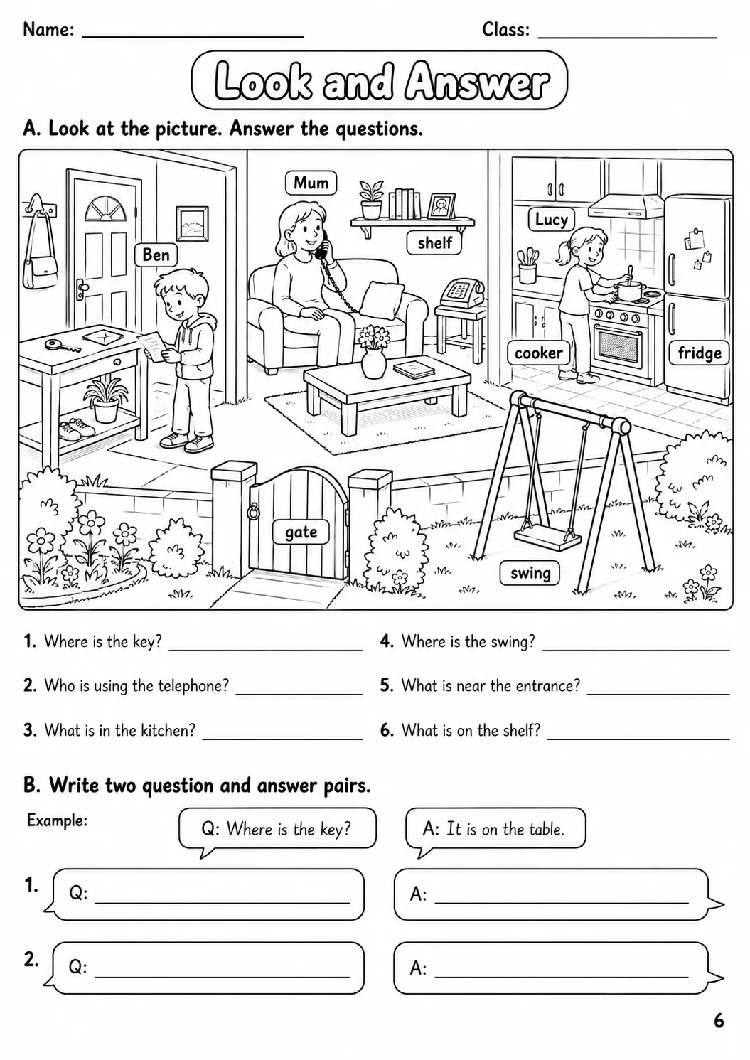 The Home Flyers Vocabulary Worksheet Pack page 8 printable worksheet preview