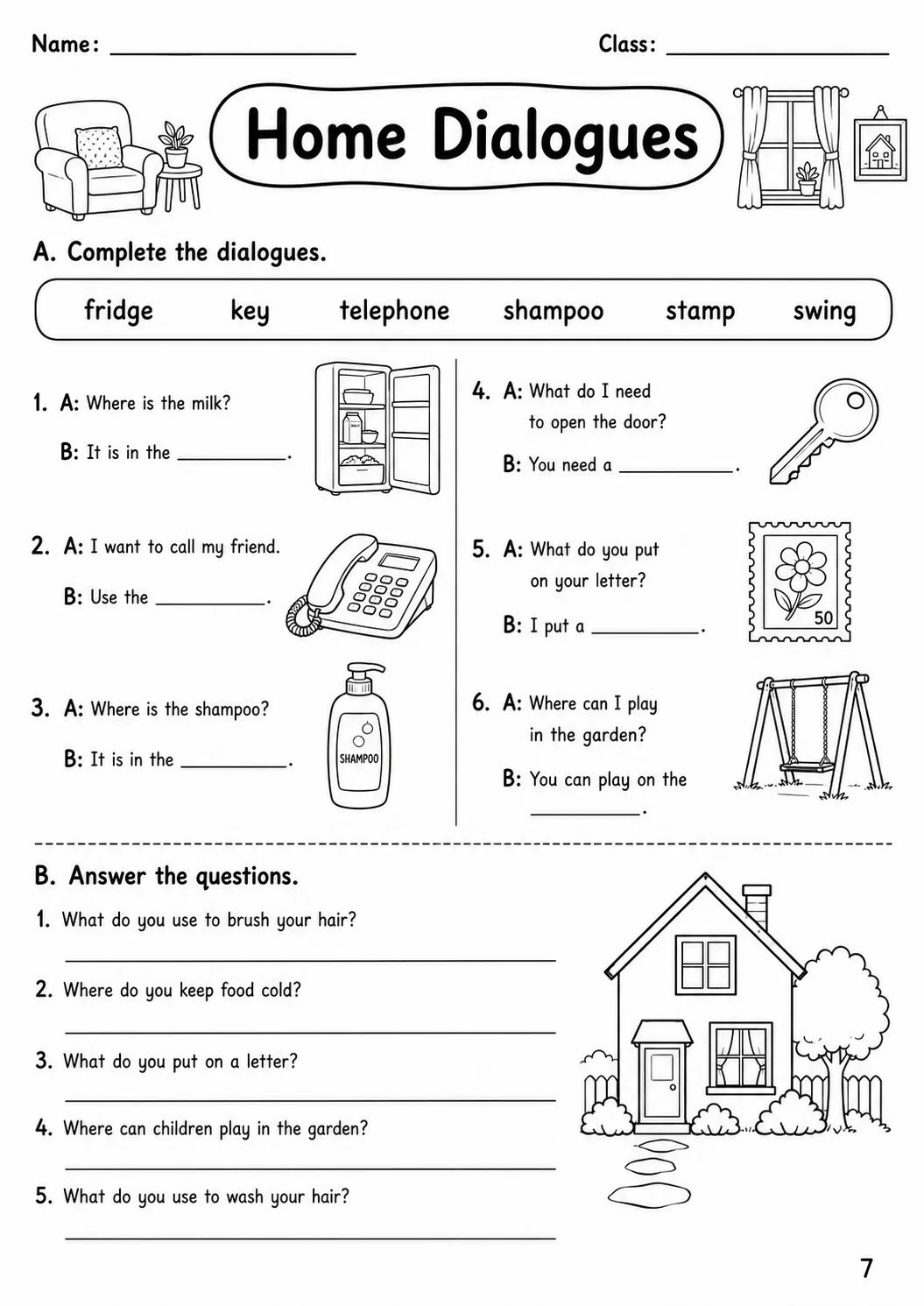 The Home Flyers Vocabulary Worksheet Pack page 9 printable worksheet preview