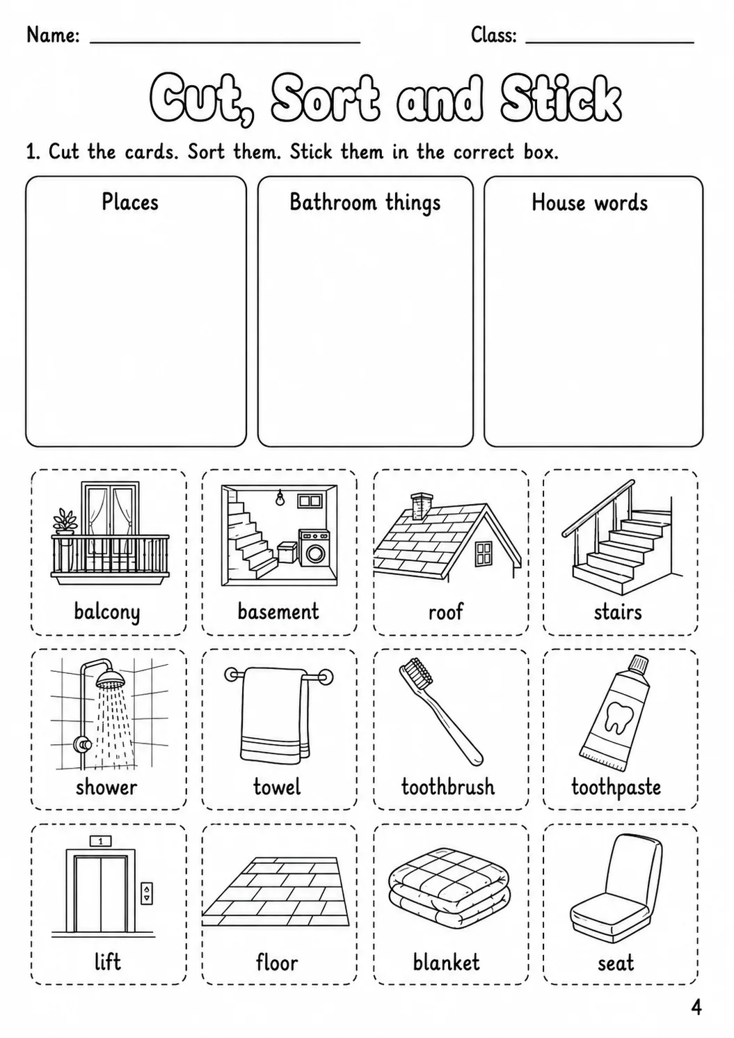 The Home Movers Vocabulary Worksheet Pack page 4 printable worksheet preview