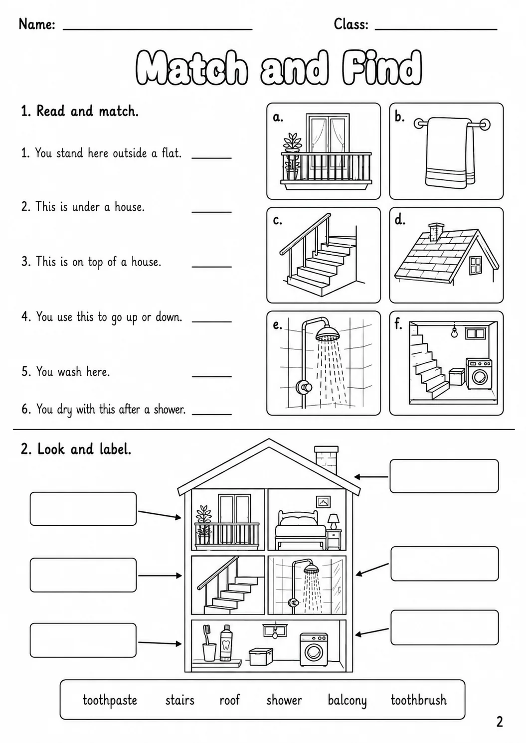 The Home Movers Vocabulary Worksheet Pack page 6 printable worksheet preview