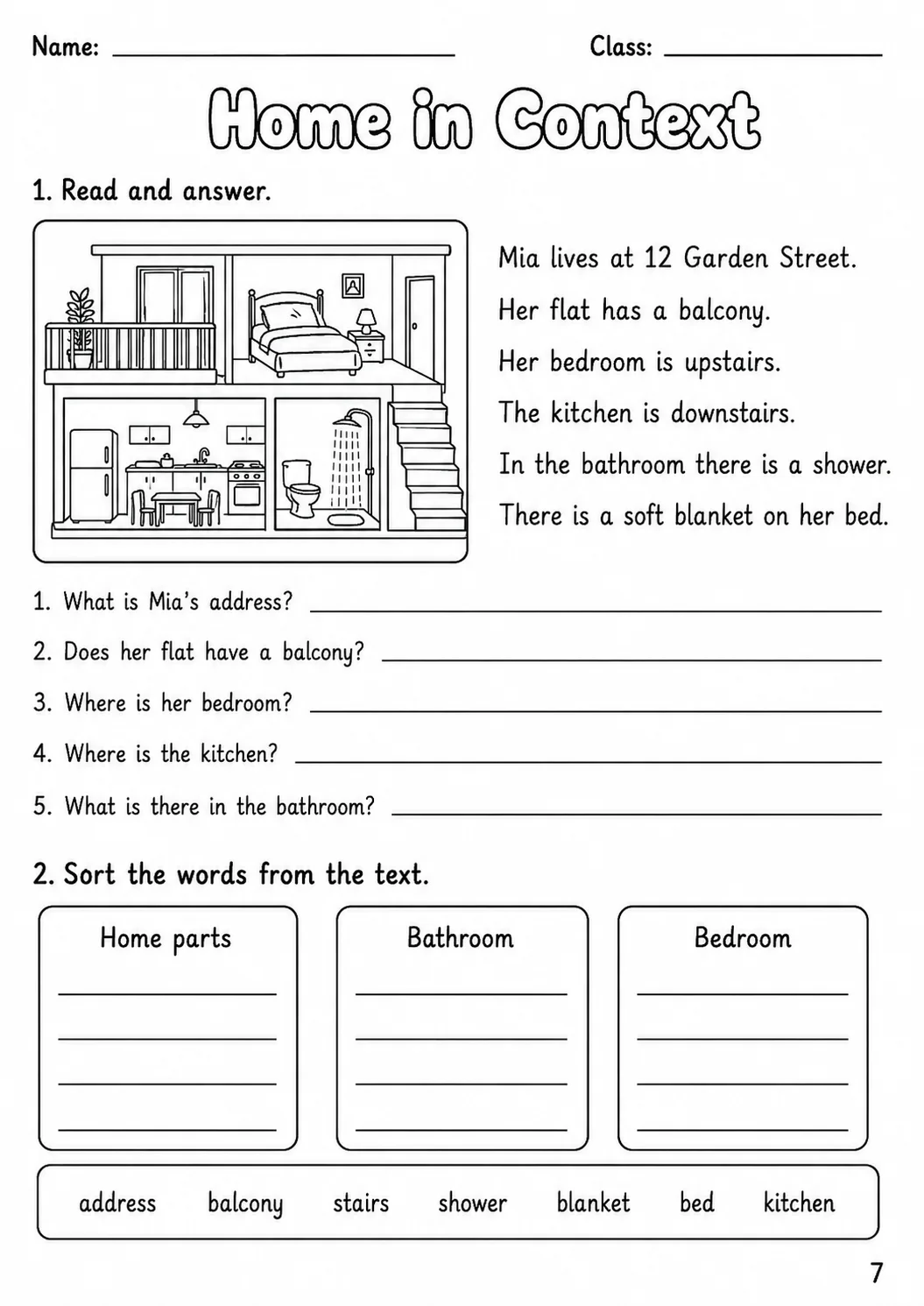 The Home Movers Vocabulary Worksheet Pack page 9 printable worksheet preview