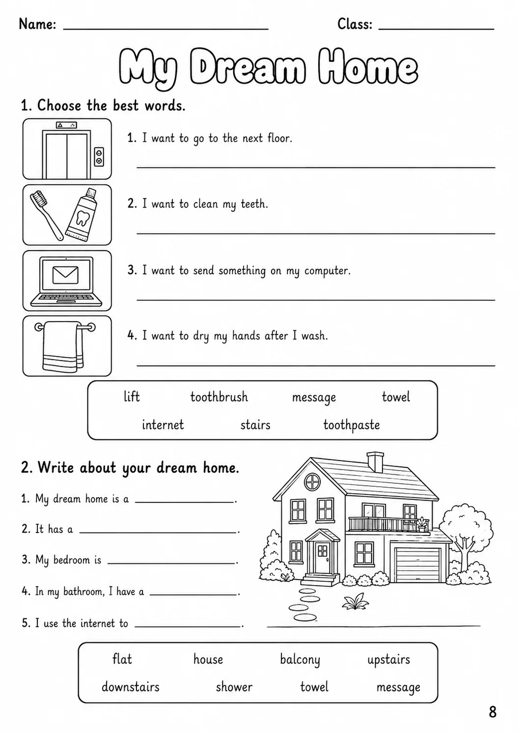 The Home Movers Vocabulary Worksheet Pack page 10 printable worksheet preview