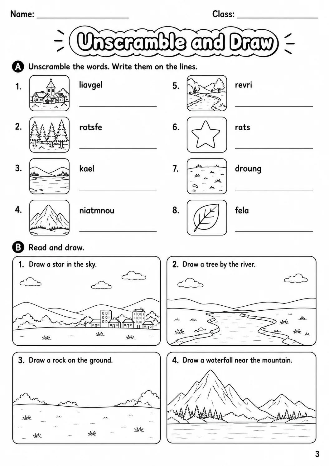 The World Around Us Movers Vocabulary Worksheet Pack page 5 printable worksheet preview