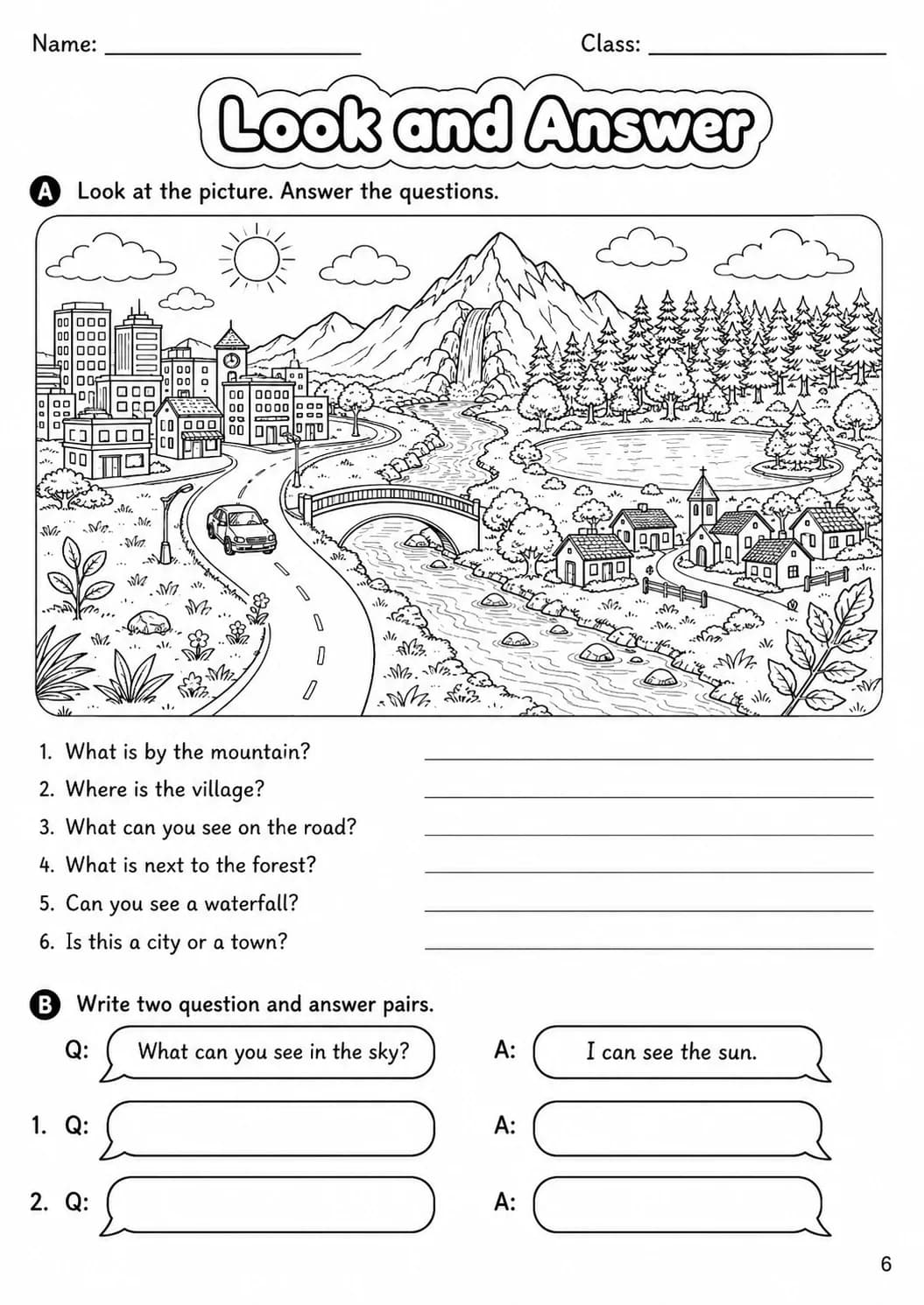The World Around Us Movers Vocabulary Worksheet Pack page 8 printable worksheet preview