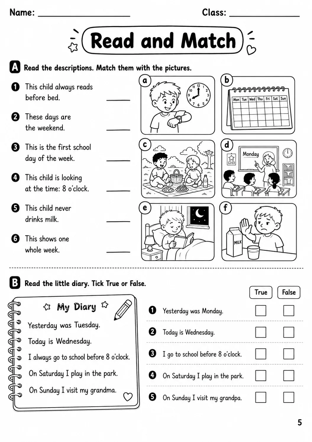 Time Movers Vocabulary Worksheet Pack page 7 printable worksheet preview