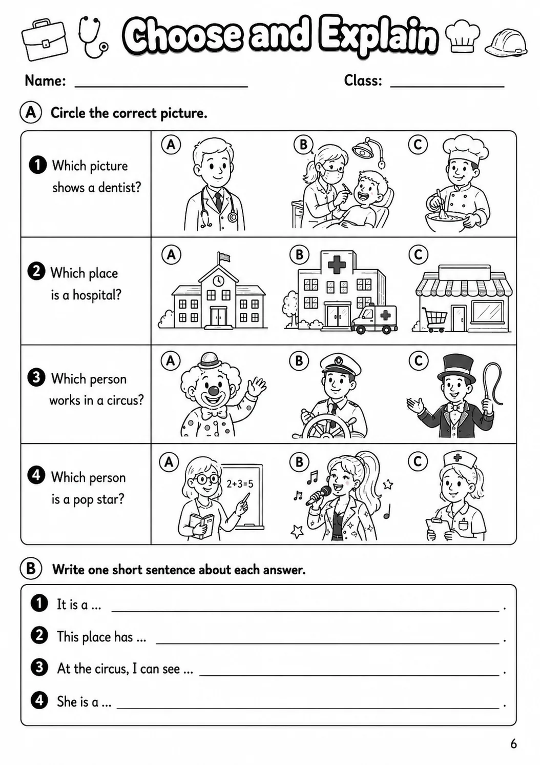 Work Movers Vocabulary Worksheet Pack page 4 printable worksheet preview