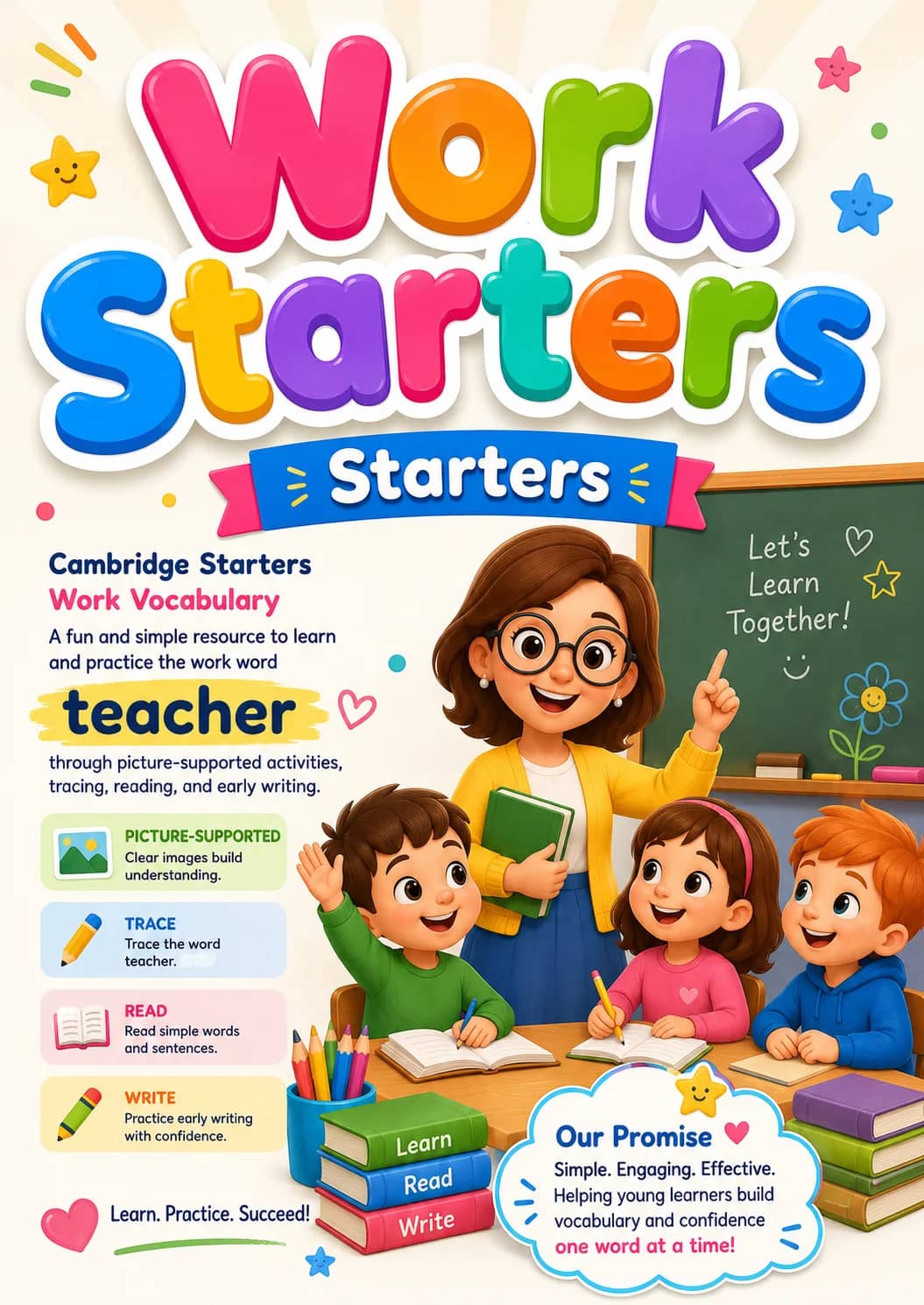 Work Starters Vocabulary Worksheet Pack printable Starters English worksheet pack preview from KiwiBee