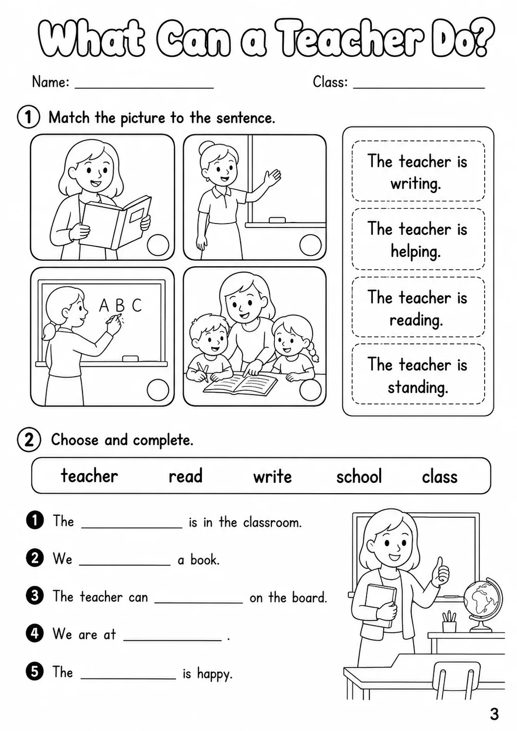 Work Starters Vocabulary Worksheet Pack page 5 printable worksheet preview