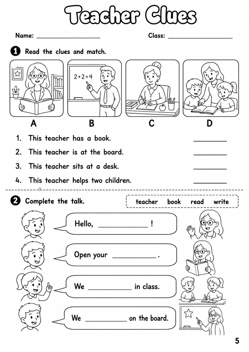 Work Starters Vocabulary Worksheet Pack page 7 printable worksheet preview