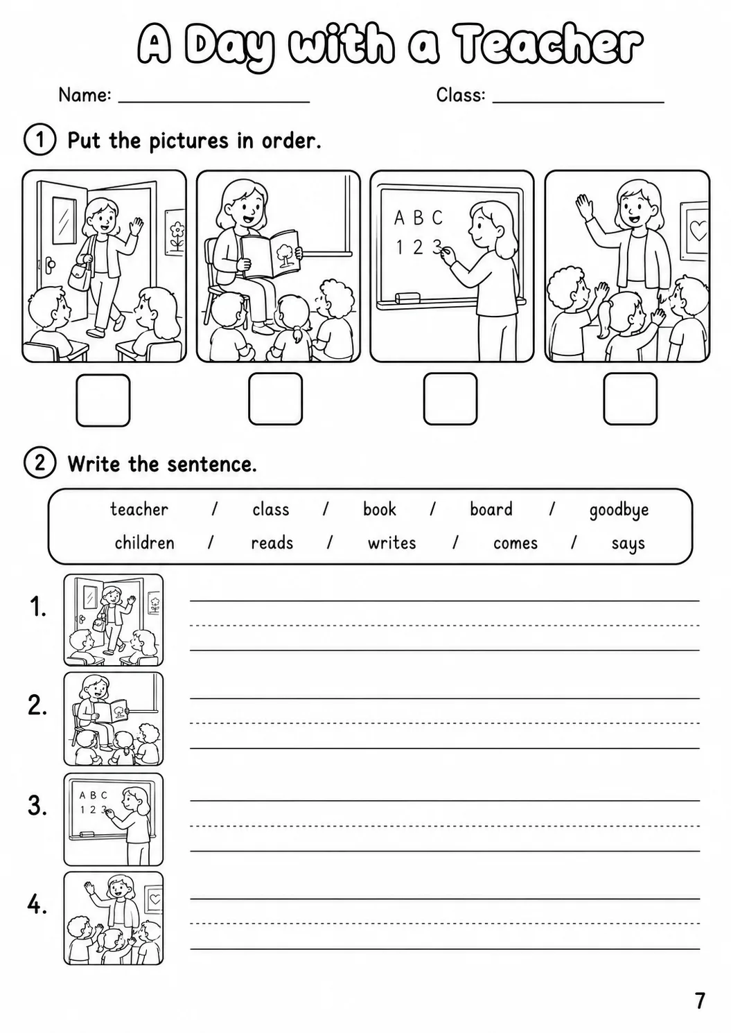 Work Starters Vocabulary Worksheet Pack page 9 printable worksheet preview