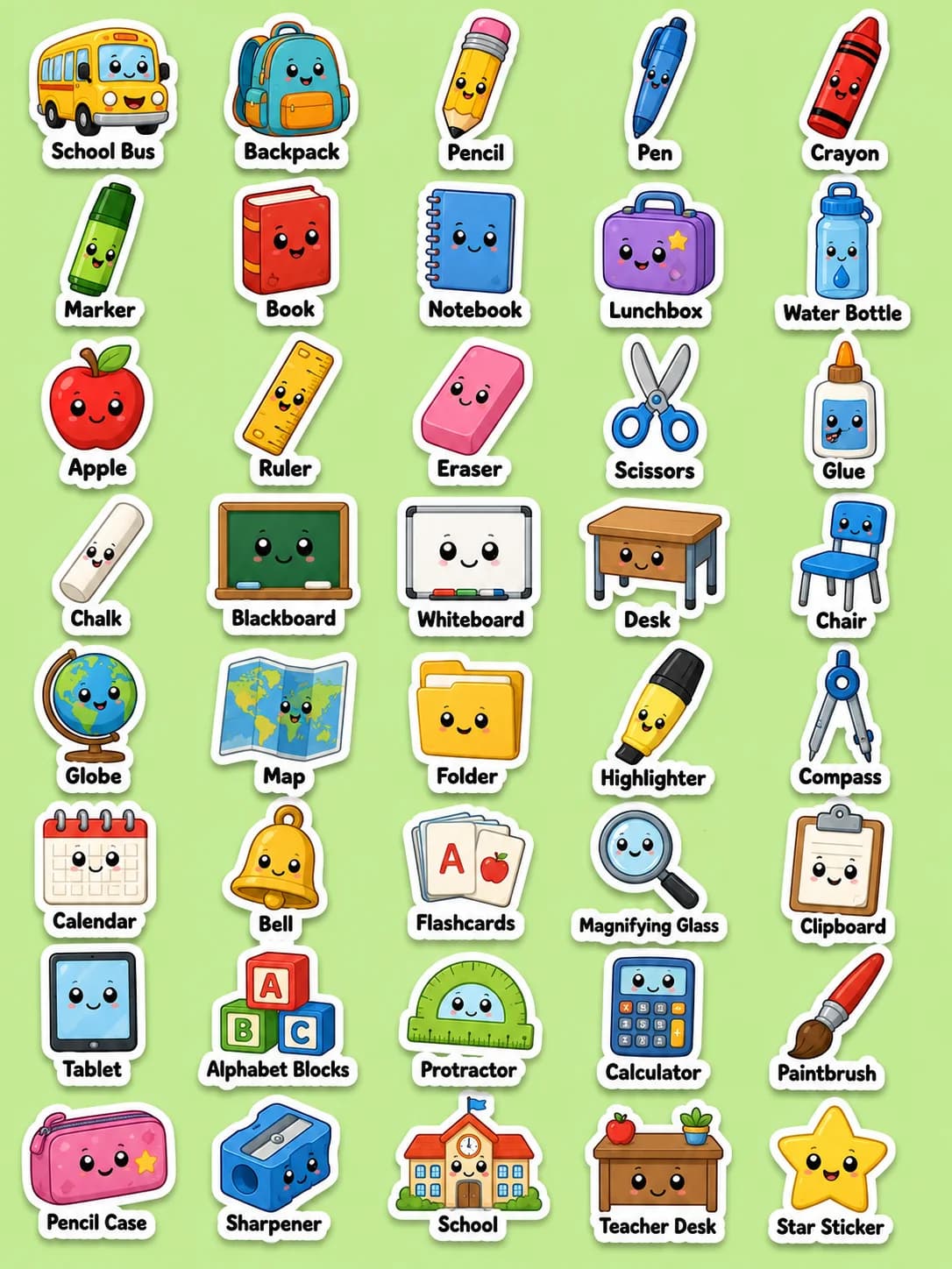 Classroom Stickers Printable Sticker Sheet