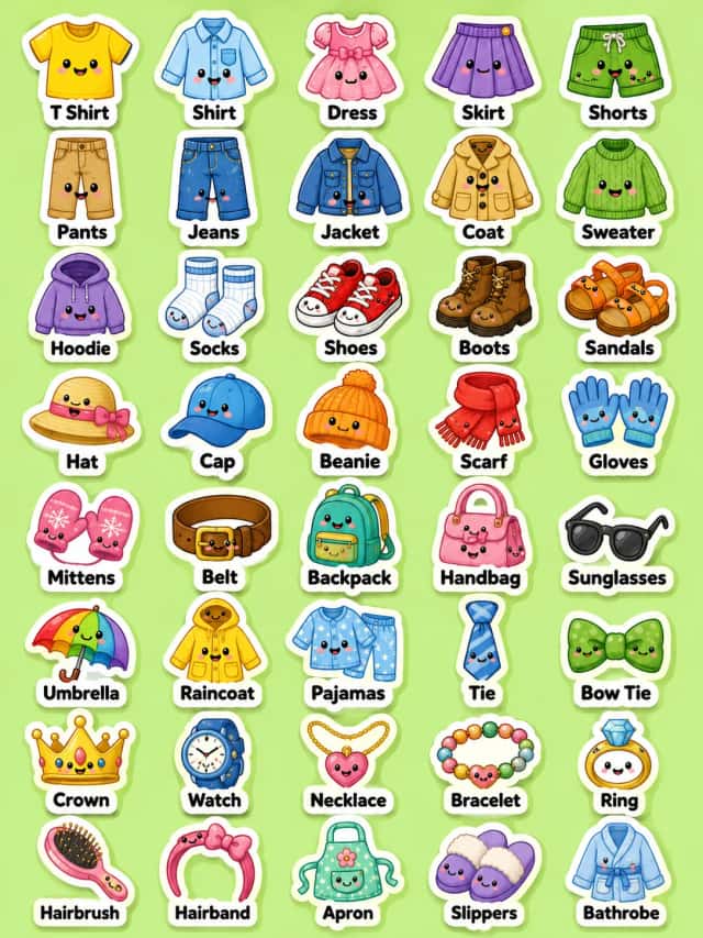 Clothes Printable Sticker Sheet