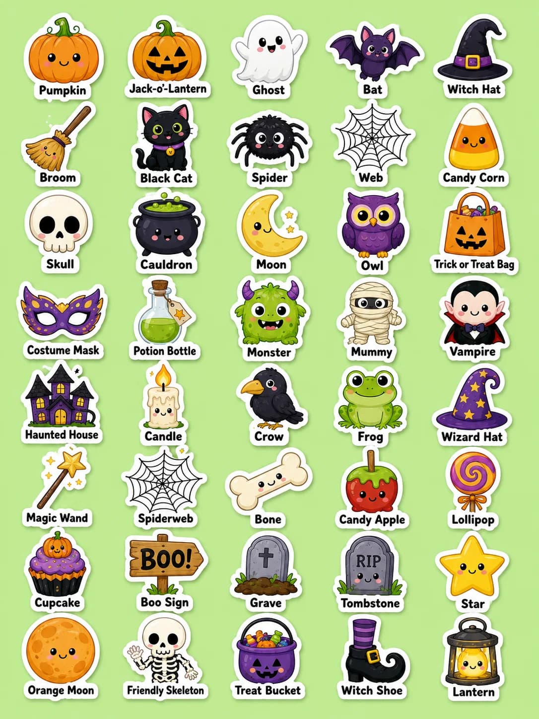 Halloween Printable Sticker Sheet
