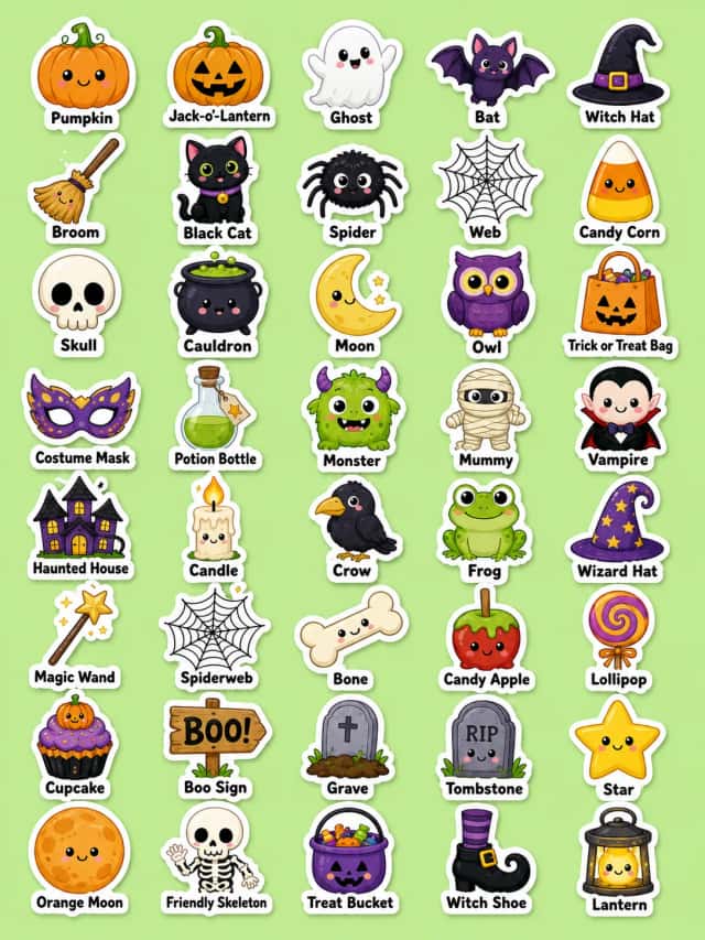 Halloween Printable Sticker Sheet