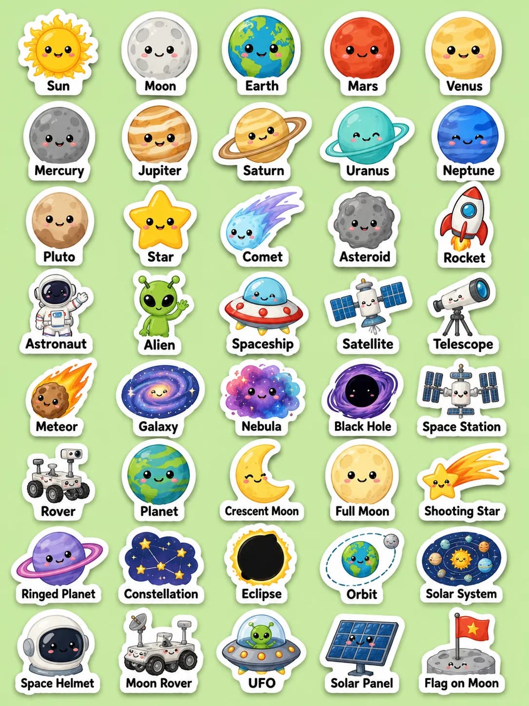 Weather Printable Sticker Sheet