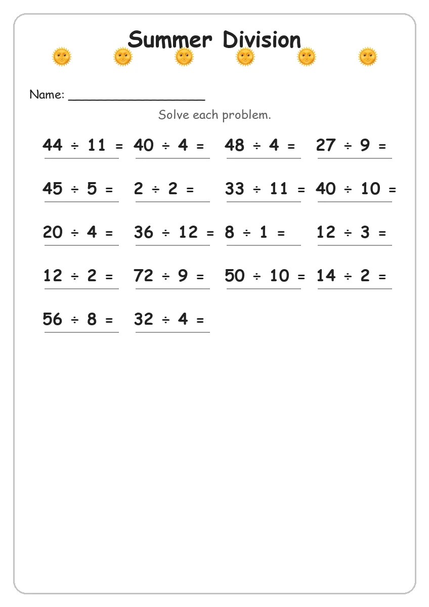 Summer Division (Grade 4)
